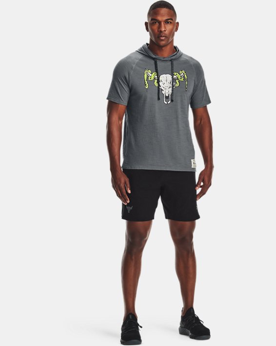 Men's Project Rock Charged Cotton® Short Sleeve Hoodie | Under Armour